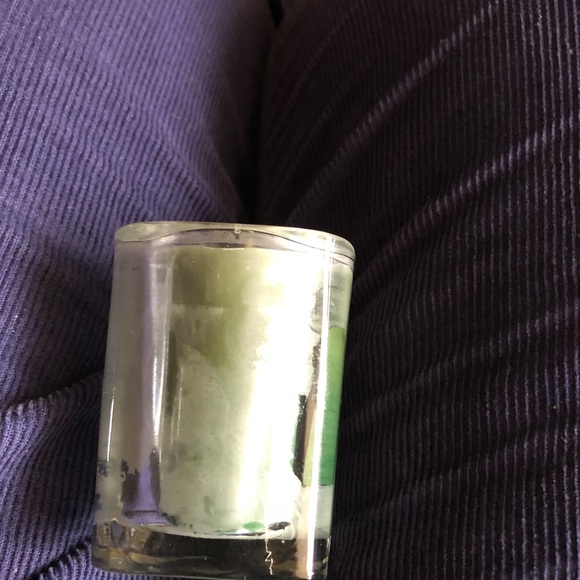 New-Small Glass Candle-Metal Snowman Decal-No Disc - Picture 4 of 5